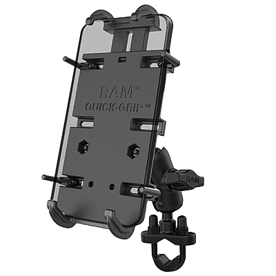 RAM® Quick-Grip™ XL Phone Mount with Handlebar U-Bolt Base - Short