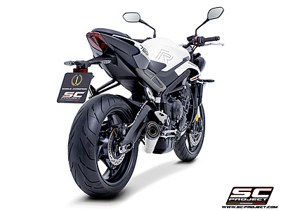 SC Project 3-1 Stainless Steel Full Exhaust System, With S1 Stainless Steel Exhaust for Triumph Street Triple 765 2023 Onwards SC Project 3-1 Stainless Steel Full Exhaust System, With S1 Stainless Steel Exhaust for Triumph Street Triple 765 2023 Onwards