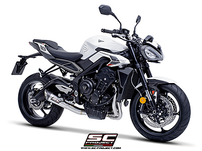 SC Project 3-1 Stainless Steel Full Exhaust System, With S1 Stainless Steel Exhaust for Triumph Street Triple 765 2023 Onwards SC Project 3-1 Stainless Steel Full Exhaust System, With S1 Stainless Steel Exhaust for Triumph Street Triple 765 2023 Onwards