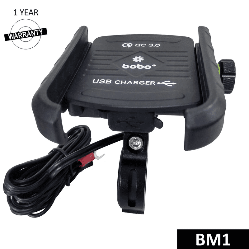 BOBO BM1 Jaw-Grip Bike Phone Holder (with fast USB 3.0 charger) Motorcycle Mobile Mount BOBO BM1 Jaw-Grip Bike Phone Holder (with fast USB 3.0 charger) Motorcycle Mobile Mount