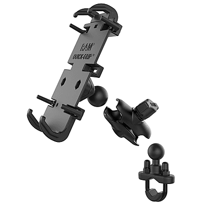 RAM® Quick-Grip™ XL Phone Mount with Handlebar U-Bolt Base - Short RAM® Quick-Grip™ XL Phone Mount with Handlebar U-Bolt Base - Short