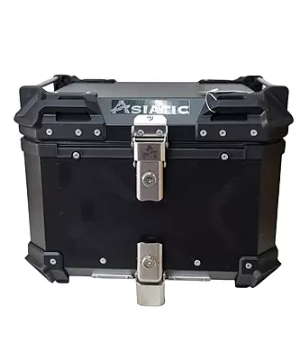 Asiatic Aluminium Top Box 55L with Backrest - Black