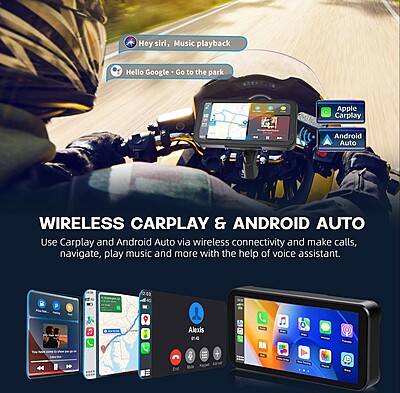 LBC Moto S3 Elite Motorcycle Navigation Screen with Handlebar Remote, Camera & TPMS LBC Moto S3 Elite Motorcycle Navigation Screen with Handlebar Remote, Camera & TPMS