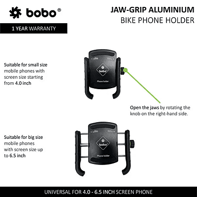 BOBO BM4 Jaw-Grip Bike / Cycle Phone Holder Motorcycle Mobile Mount BOBO BM4 Jaw-Grip Bike / Cycle Phone Holder Motorcycle Mobile Mount