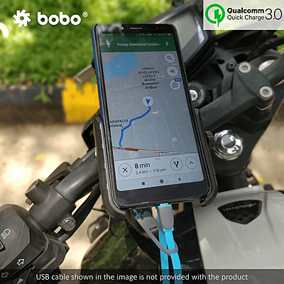 BOBO BM1 Jaw-Grip Bike Phone Holder (with fast USB 3.0 charger) Motorcycle Mobile Mount BOBO BM1 Jaw-Grip Bike Phone Holder (with fast USB 3.0 charger) Motorcycle Mobile Mount