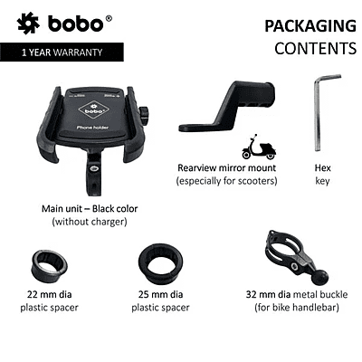 BOBO BM4 Jaw-Grip Bike / Cycle Phone Holder Motorcycle Mobile Mount BOBO BM4 Jaw-Grip Bike / Cycle Phone Holder Motorcycle Mobile Mount