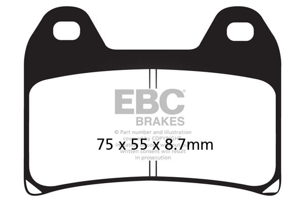 EBC Brakes FA244HH Double-H Series Sintered Brake Pads EBC Brakes FA244HH Double-H Series Sintered Brake Pads