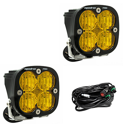 Baja Designs Squadron Pro Black LED Auxiliary Light Pod Pair - Universal Baja Designs Squadron Pro Black LED Auxiliary Light Pod Pair - Universal