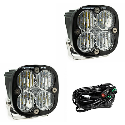 Baja Designs Squadron Pro Black LED Auxiliary Light Pod Pair - Universal Baja Designs Squadron Pro Black LED Auxiliary Light Pod Pair - Universal