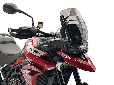 WRS Race High Dark Smoked Sport Windscreen for TRIUMPH TIGER 850 / 900 / GT / PRO 2020-2024 WRS Race High Dark Smoked Sport Windscreen for TRIUMPH TIGER 850 / 900 / GT / PRO 2020-2024