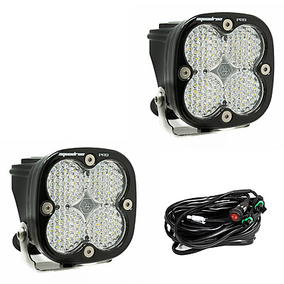Baja Designs Squadron Pro Black LED Auxiliary Light Pod Pair - Universal Baja Designs Squadron Pro Black LED Auxiliary Light Pod Pair - Universal